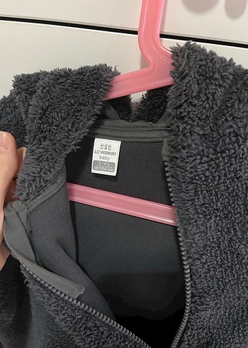 Gri Peluş Erkek Bebek Tulumu - Görsel 4