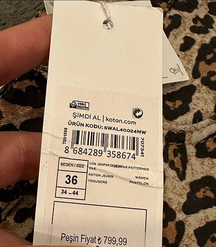 36 Beden Kadın pantolon
