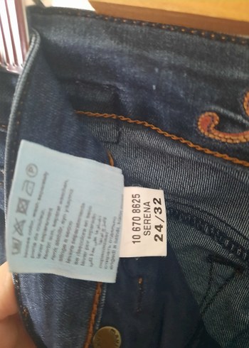 32 Beden Koyu Lacivert Kadın Denim Pantolon