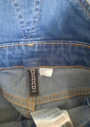 H&M Kadın Lacivert Denim Askılı Tulum