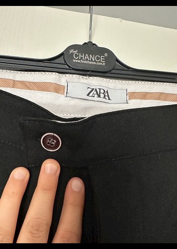 Siyah erkek Kumaş Pantolon - Görsel 2