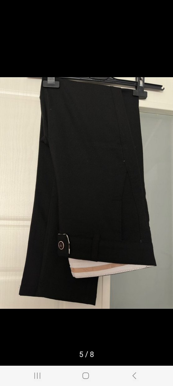 Siyah erkek Kumaş Pantolon - Görsel 5