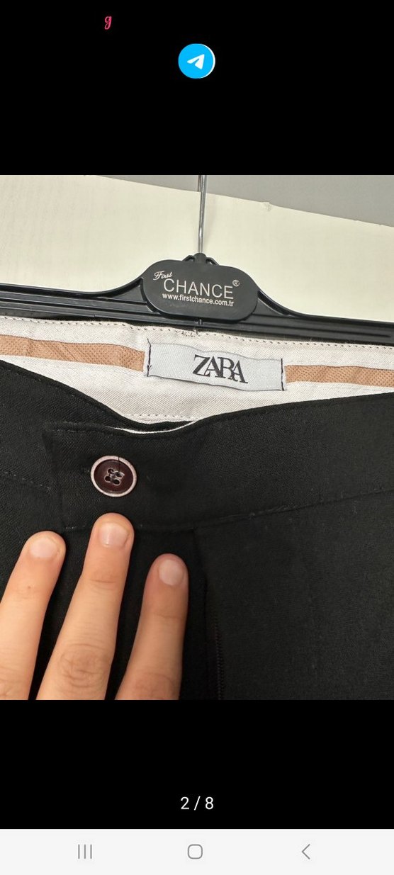 Siyah erkek Kumaş Pantolon - Görsel 2