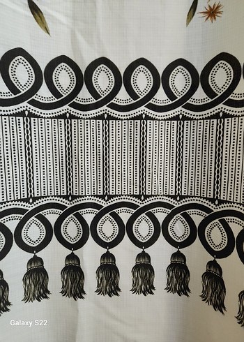 Antika Perde yeşil çiçek desenli - Görsel 5