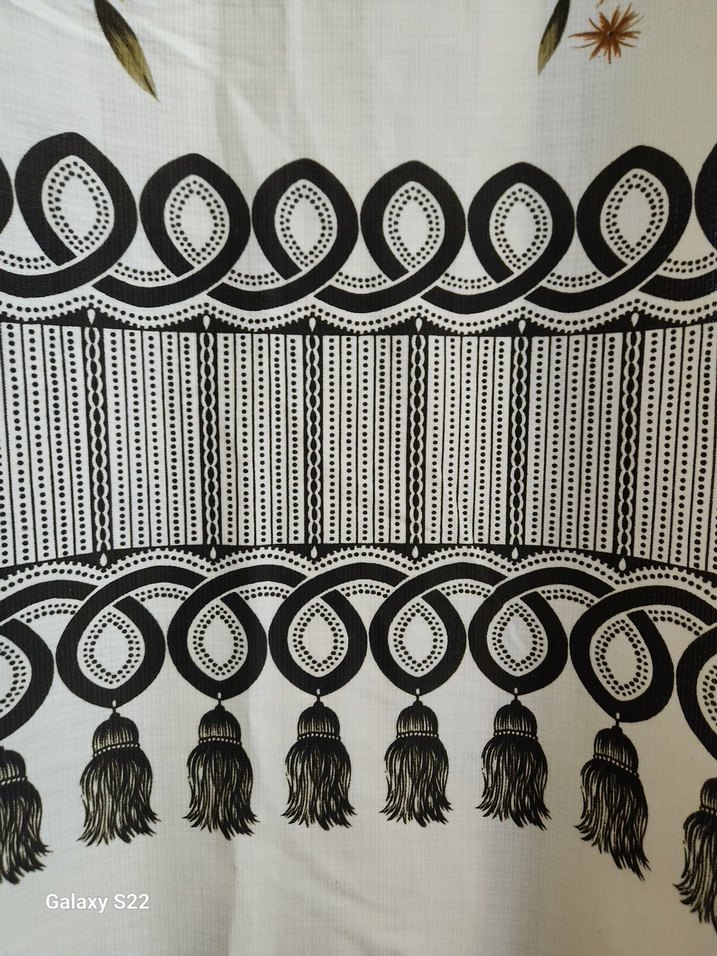 Antika Perde yeşil çiçek desenli - Görsel 5