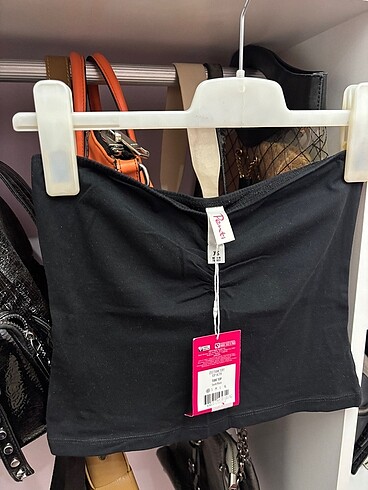 penti straplez siyah üst - Görsel 2