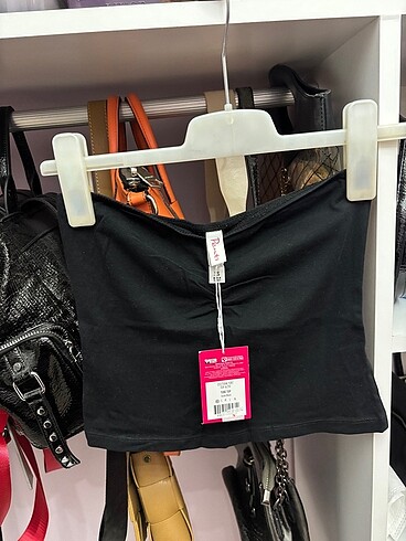 penti straplez siyah üst - Görsel 3