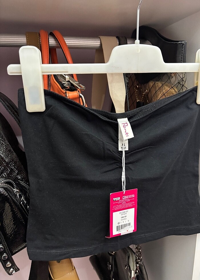 penti straplez siyah üst - Görsel 2