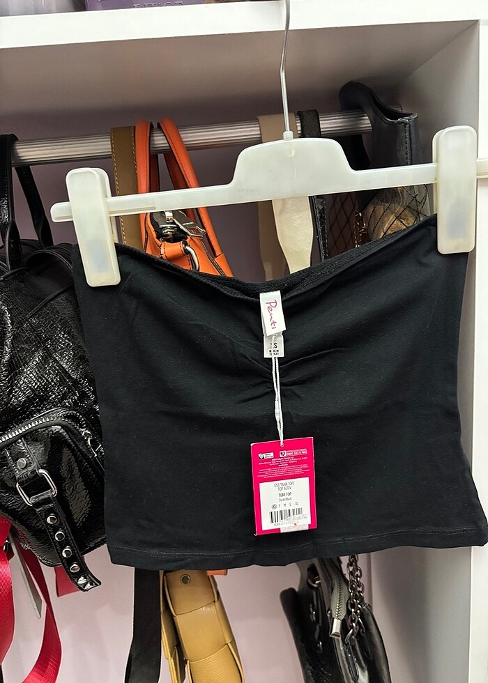 penti straplez siyah üst - Görsel 3