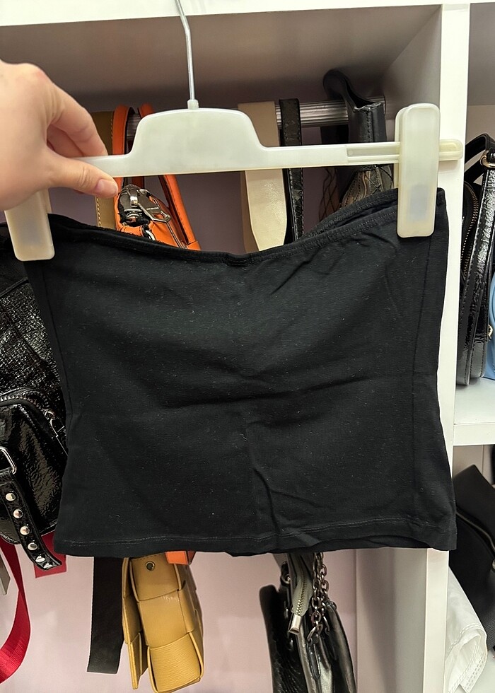 penti straplez siyah üst - Görsel 4