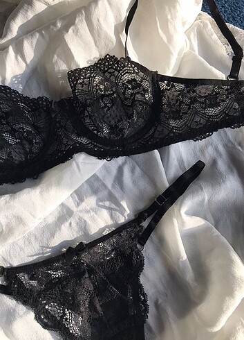 siyah bralet takım