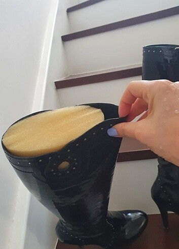 Diğer Siyah rugan çizme