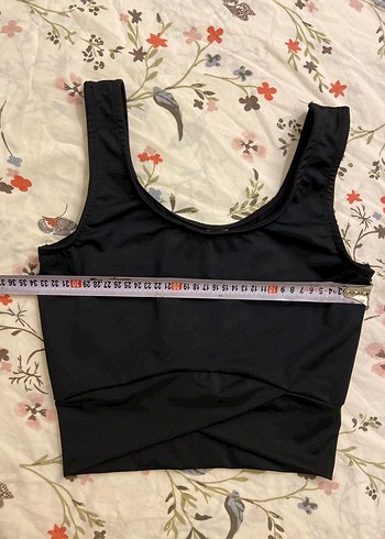 Siyah Kadın Spor Crop Top - Görsel 3