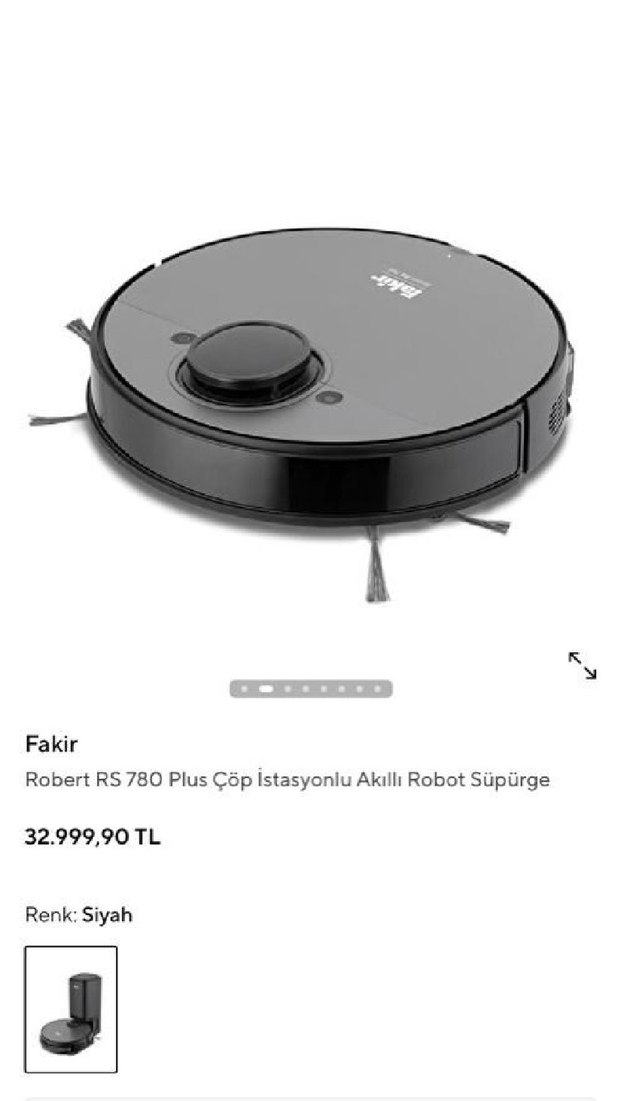 Fakir Robert RS 780 Plus Akıllı Robot Süpürge - Görsel 5
