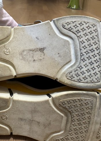 Elle Kürklü Siyah Sarı Yüksek Topuklu Kadın Spor Ayakkabı - Görsel 6