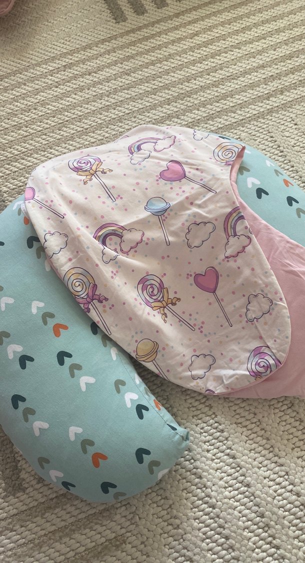 Turkuaz Desenli Emzirme ve Hamile Yastığı - Görsel 3