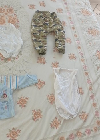 3 Ay Beden beyaz Renk Bebek takım 7 parça