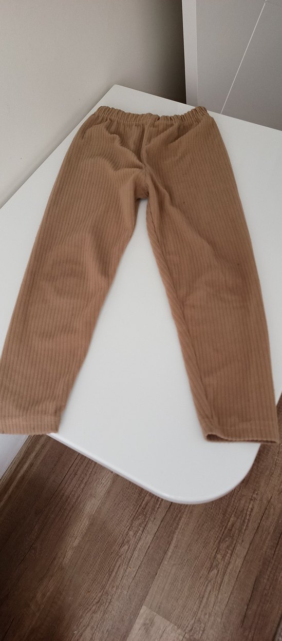 Bej çocuk Piliseli Kumaş Pantolon - Görsel 2