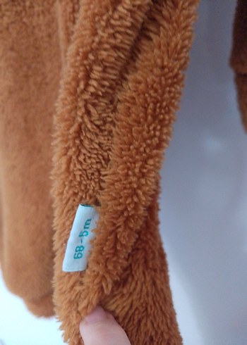 Kahverengi Kürklü Bebek Tulum - Görsel 2