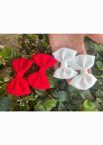 Renkli Fiyonk Saç Tokalari 2li - Görsel 2