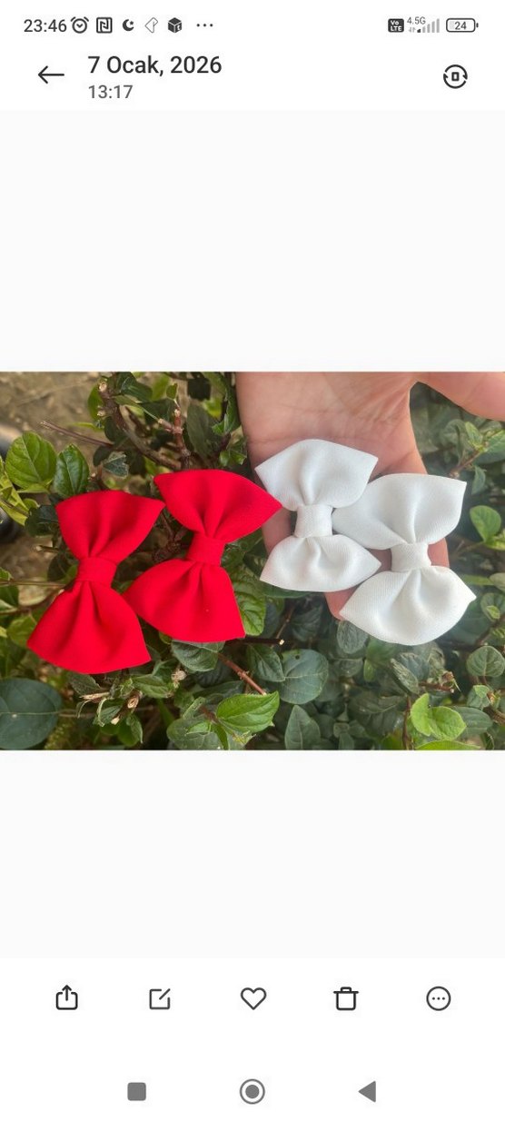 Renkli Fiyonk Saç Tokalari 2li - Görsel 2