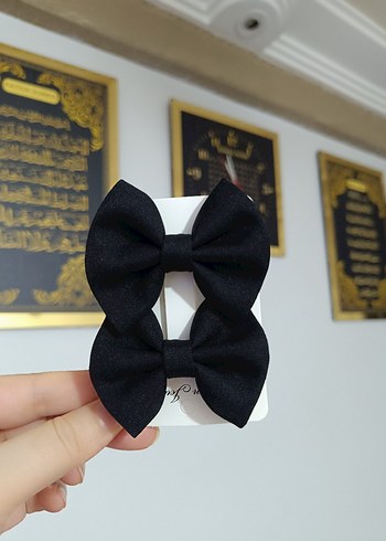 Çocuklar için Renkli küçük fiyonk toka 2li - Görsel 4