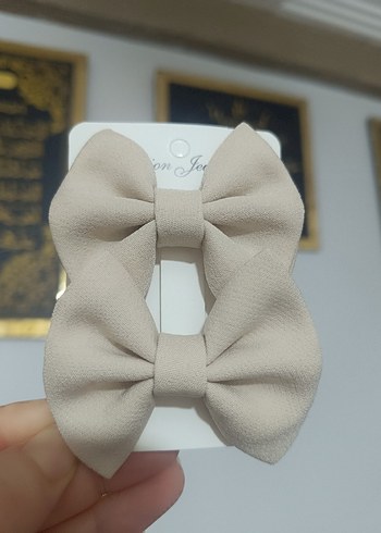 Çocuklar için Renkli küçük fiyonk toka 2li - Görsel 5