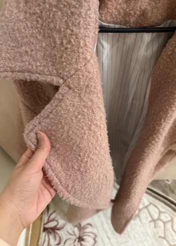 Bej Midi Kadın Buklet Kaban - Görsel 3