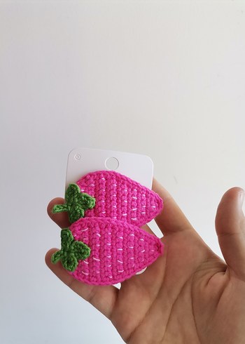 Renkli Örgü Çocuk Saç Tokaları - Görsel 2