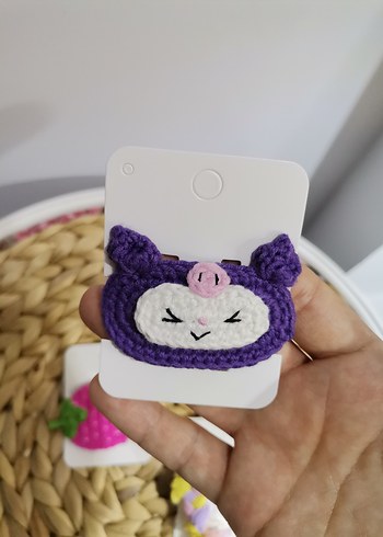 Renkli Örgü Çocuk Saç Tokaları - Görsel 3