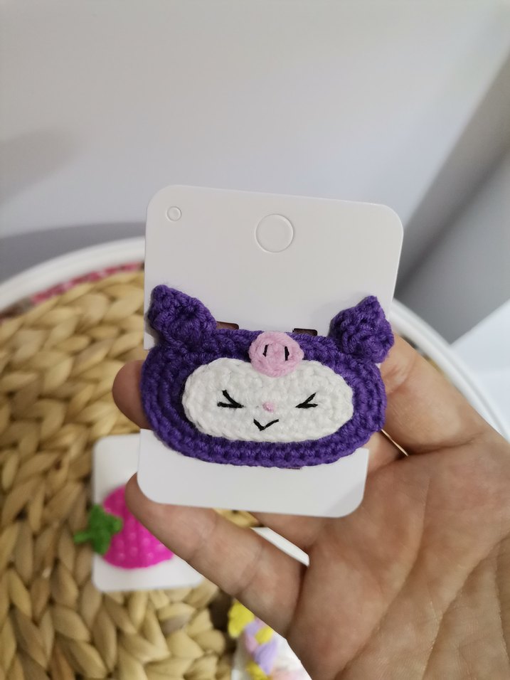 Renkli Örgü Çocuk Saç Tokaları - Görsel 3