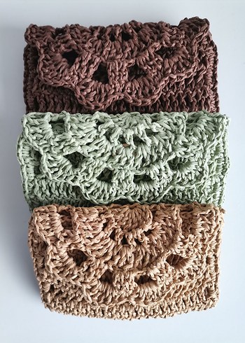 Dantel Detaylı Örgü Kadın mini cüzdan Çanta - Görsel 2