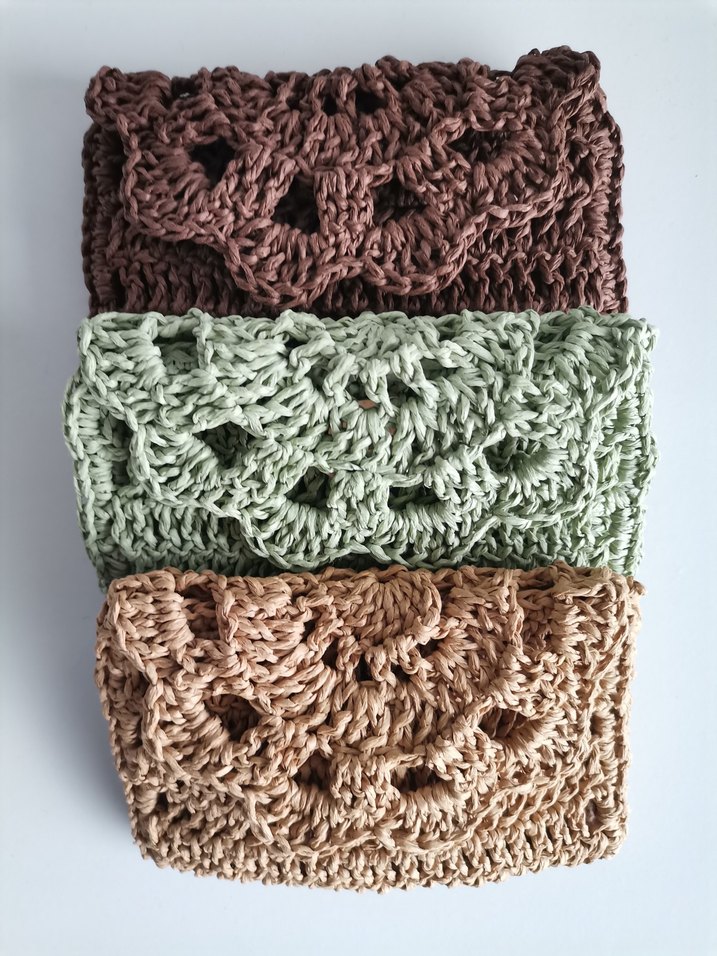 Dantel Detaylı Örgü Kadın mini cüzdan Çanta - Görsel 2