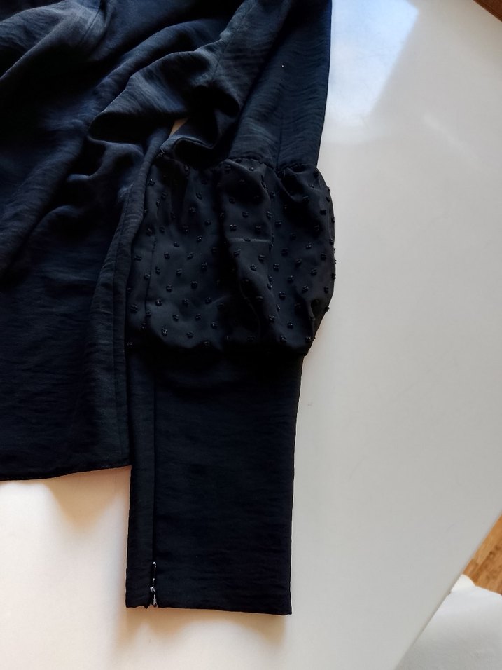 Gri Midi Kadın Ofis Eteği ve Siyah Uzun Kollu Bluz etek yenı - Görsel 5