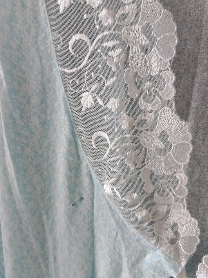 Mavi Bohem Midi Kadın Sabahlık - Görsel 5