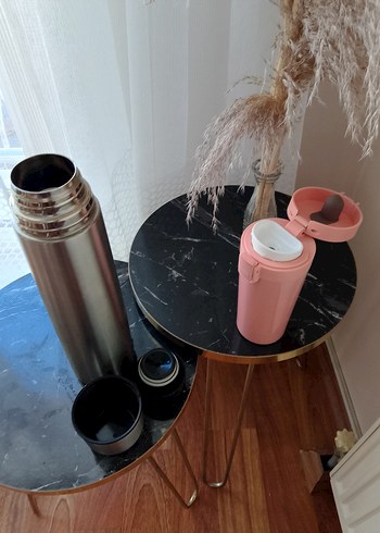 Pastel Pembe Çocuk Termos Şişesi - Görsel 3