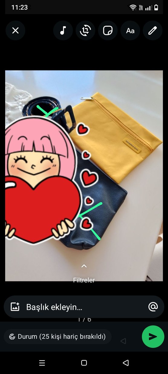 Sarı Kemerli Sokak Stili Cüzdan Seti - Görsel 2