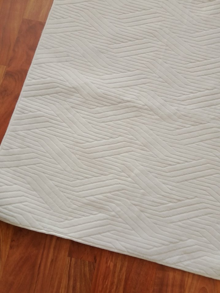 Bej Gri Düz Modern Halı sıfır - Görsel 2