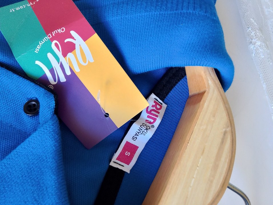 Mavi Uzun Kollu Polo Tişört - Görsel 3