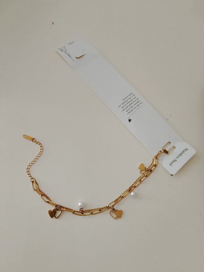 Altın Renk Zincir Detaylı Kadın El Zinciri - Görsel 4