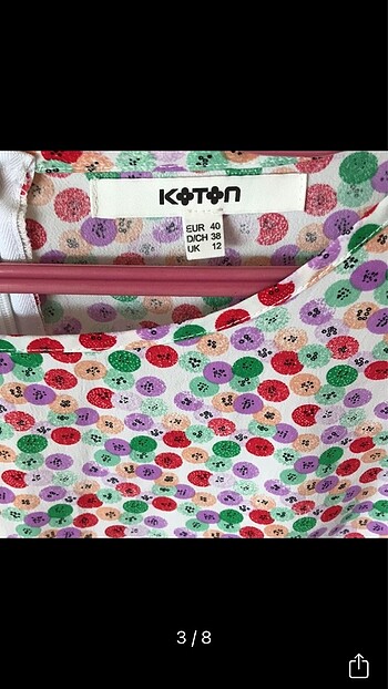 l Beden çeşitli Renk Koton desenli bluz