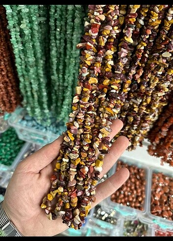 Beden çeşitli Renk KARIŞIK KIRIK TAŞ DİZİ