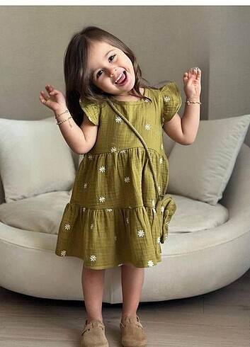 Muslin papatya elbise 