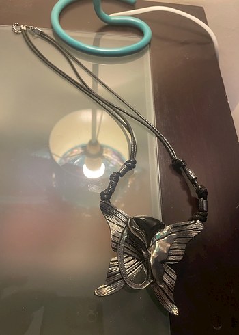 Kelebek Desenli Siyah Bohem Kadın Kolye - Görsel 2