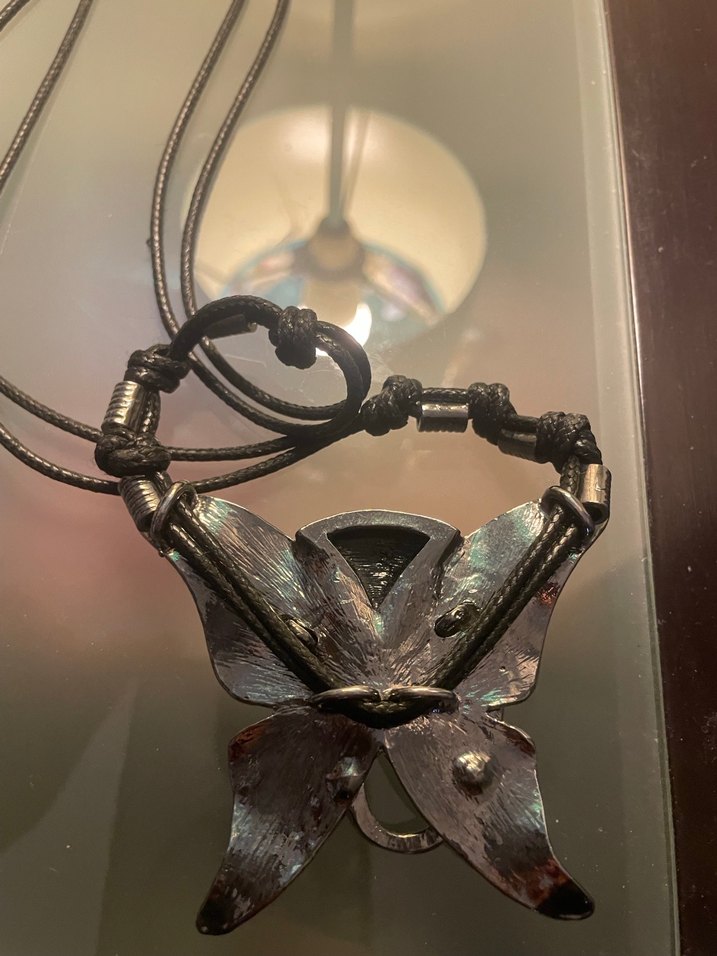 Kelebek Desenli Siyah Bohem Kadın Kolye - Görsel 5