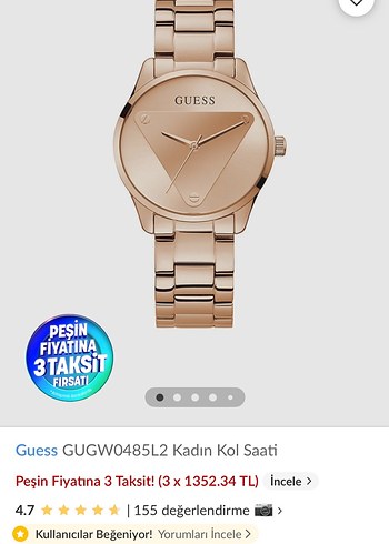 Guess rose gold saat - Görsel 2