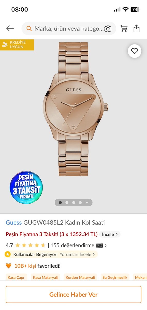 Guess rose gold saat - Görsel 2