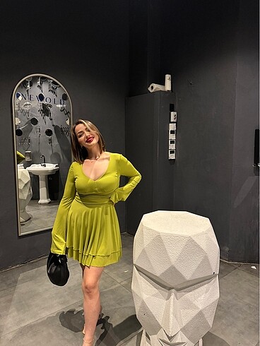 Trendyol & Milla Mini yeşil elbise