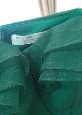 xl Beden yeşil Renk Yeşil Drapeli Uzun Abiye Elbise zümrüt yeşili çok şık şifon