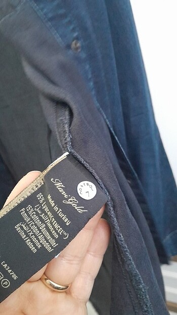 l Beden Mavi jeans gomlek